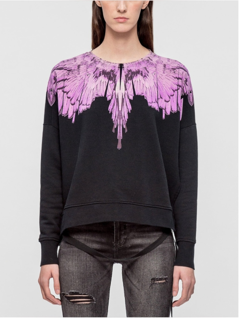 Marcelo Burlon Narela Poncho drawstring side slit sweatshirt luxury sz xs